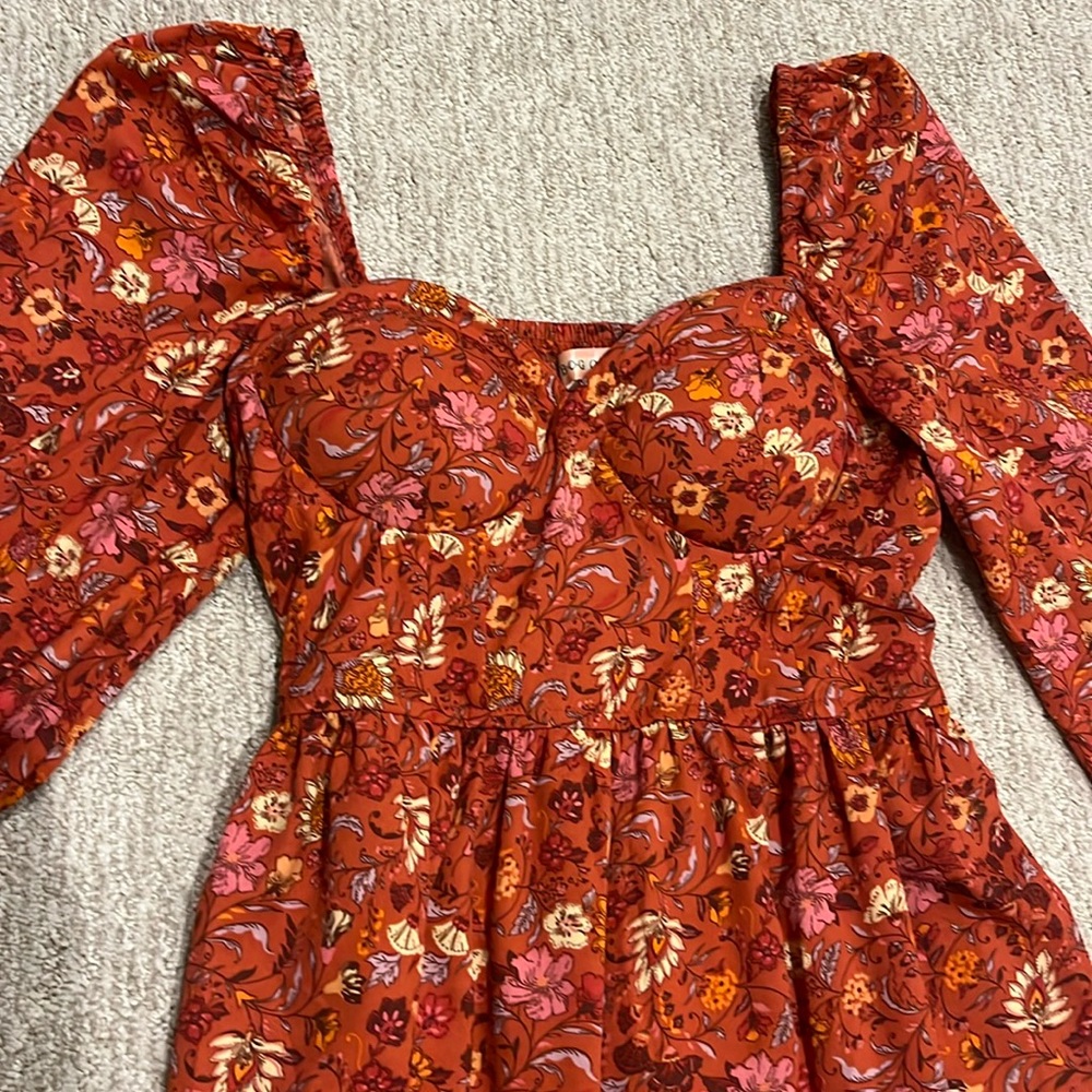 Floral long sleeved dress